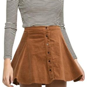 Brandy Melville tan button up skirt